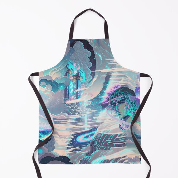 Item preview, hellenism, ancient greece, modern fret, clouds, neon, opal, abstraction, lighthouse, ship, meander designed and sold by Maria Mihailova.