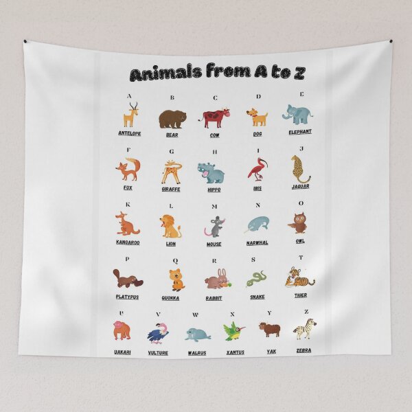 Item preview, Animals alphabet for kids designed and sold by ArtAndDesignA.