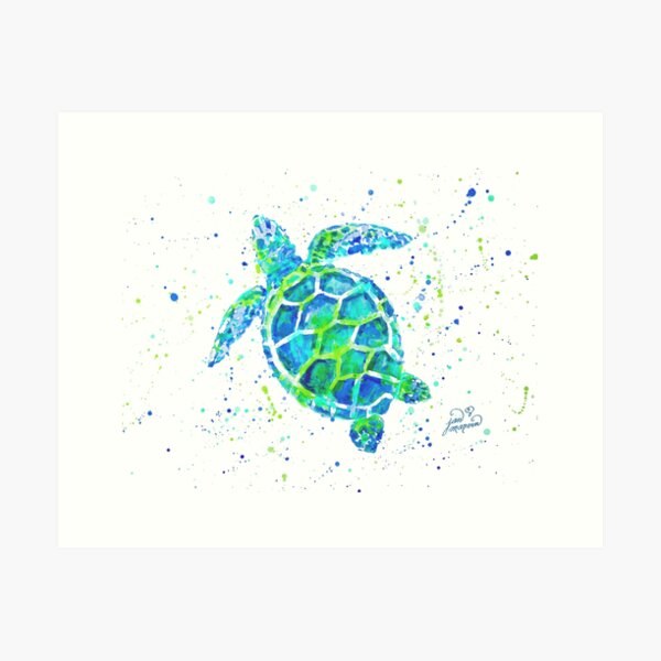 Sea Turtle by Jan Marvin Art Print