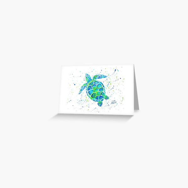 Sea Turtle by Jan Marvin Greeting Card