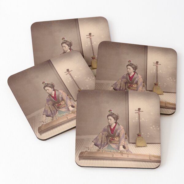 Item preview, Japanese girl playing a koto designed and sold by Photos of Japan.