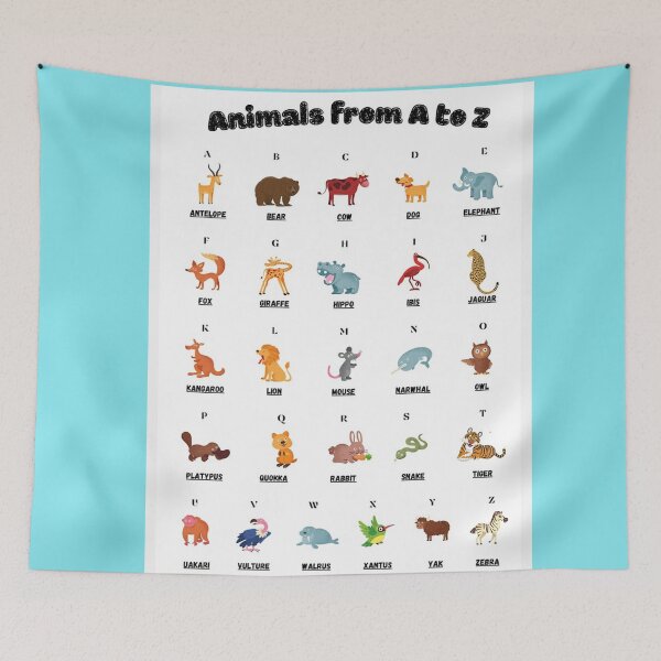 Item preview, Animals alphabet for kids designed and sold by ArtAndDesignA.