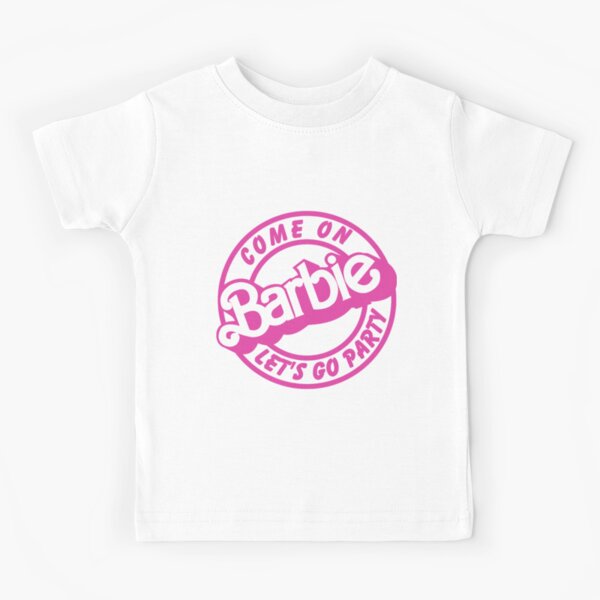  Barbie Girls Short Sleeve T-Shirt, Young Ladies Pose Stylish  Sketch Graphic Tee, Kids White Fashion Top