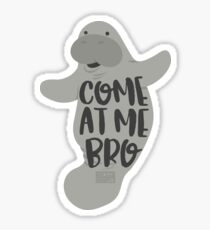Funny Viral Meme Come at Me Bro Guy Manatee Manatees Sticker