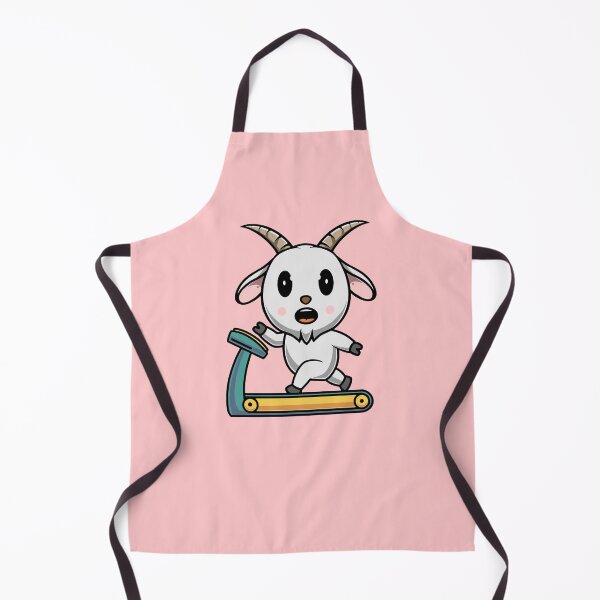 Item preview, Cute goat on treadmill cartoon illustration designed and sold by cubbone.