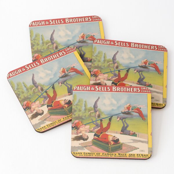 Item preview, STK501838A-Vintage circus poster showing acrobatic acts. designed and sold by StocktrekImages.