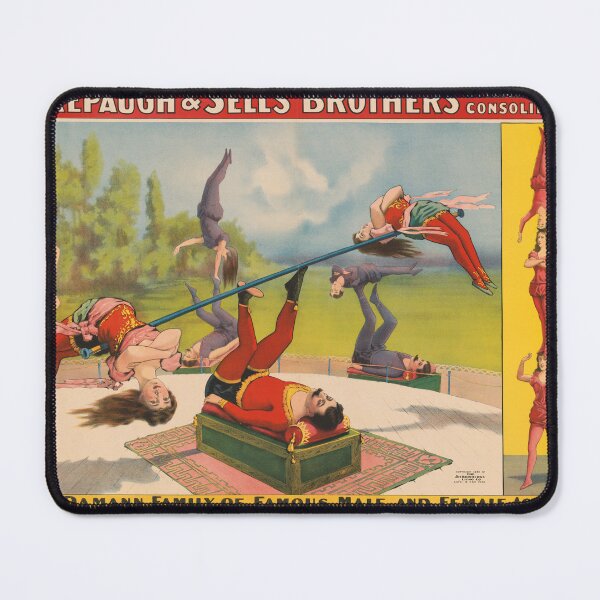 Item preview, STK501838A-Vintage circus poster showing acrobatic acts. designed and sold by StocktrekImages.