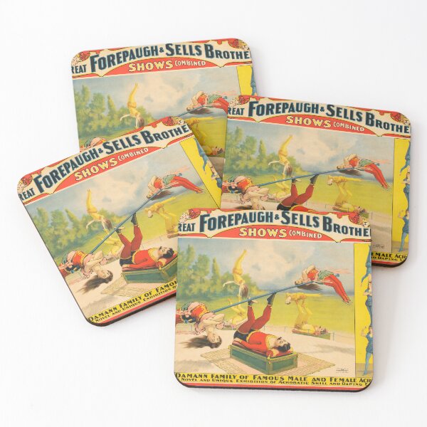 Item preview, STK501839A-Vintage circus poster showing acrobatic acts. designed and sold by StocktrekImages.