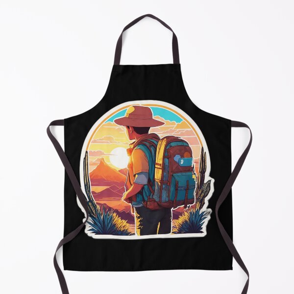Item preview, Backpacker Looking at Sunset Over Desert designed and sold by Ridiculam Toga.