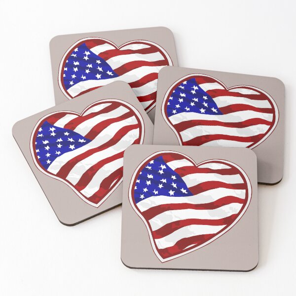 Item preview, Patriotic Heart Shaped USA Flag designed and sold by BobPrice.