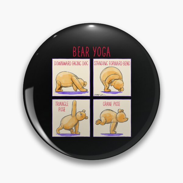 Item preview, Pooh by Kim Raymond - Bear Yoga. designed and sold by CarneyCaseTren.