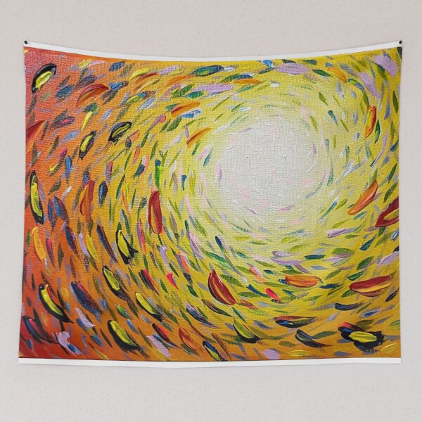 Item preview, Yellow and Orange School of Fish Sardines Painting designed and sold by NikkofTime.