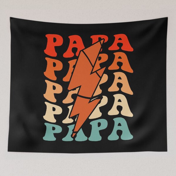 Item preview, Basketball Papa Dad Retro Groovy Lightning Bolt Father’s Day designed and sold by Christina-grich.