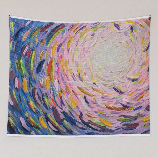 Item preview, Pink and Blue School of Fish Sardines Swimming  designed and sold by NikkofTime.