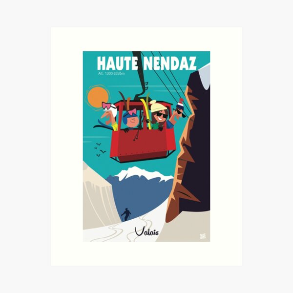 Item preview, Haute Nendaz ski poster designed and sold by GAGodel.