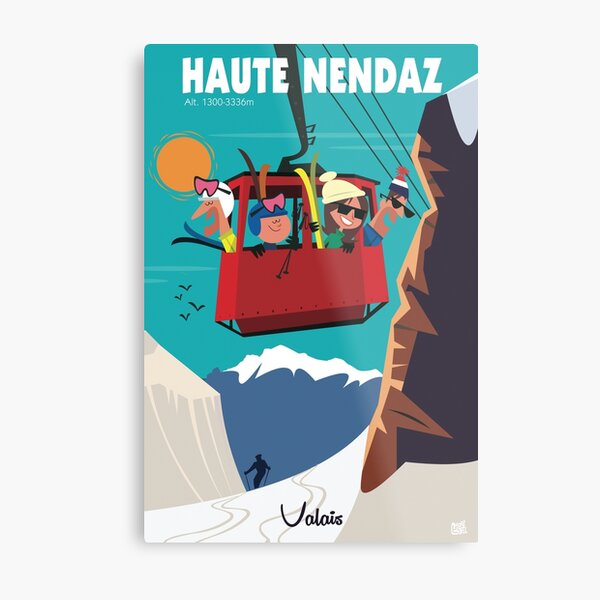 Item preview, Haute Nendaz ski poster designed and sold by Gary Godel.
