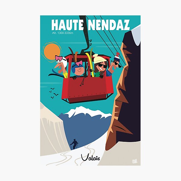 Item preview, Haute Nendaz ski poster designed and sold by GAGodel.