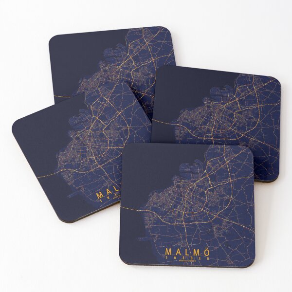 Item preview, Malmo, Sweden Map - City At Night designed and sold by deMAP.