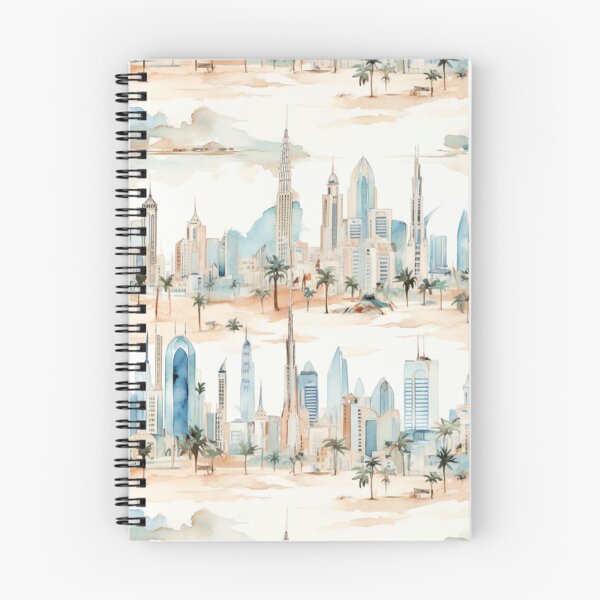 Item preview, Dubai UAE Watercolor Seamless Pattern designed and sold by PutsGroup.