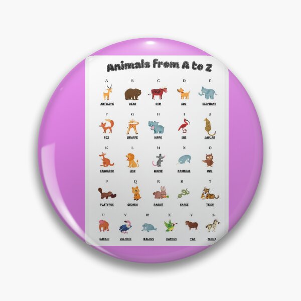 Item preview, Animals alphabet for kids designed and sold by ArtAndDesignA.