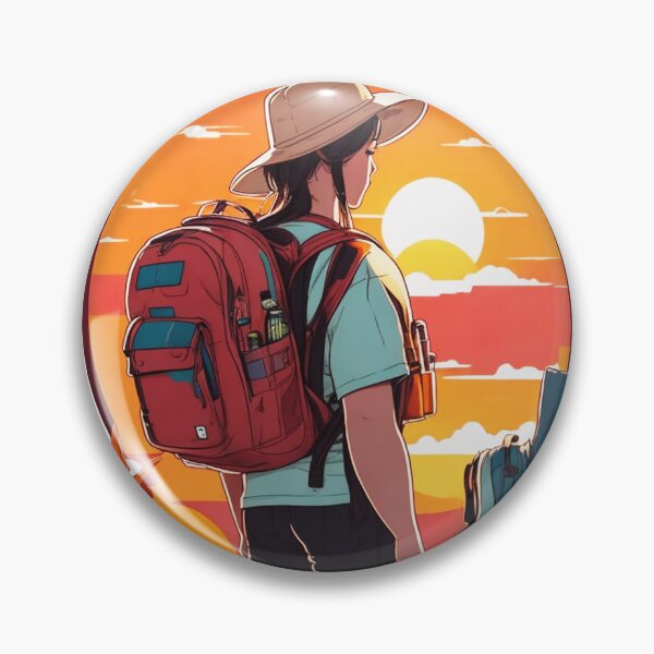 Item preview, Backpacker Woman Looking at Sunset Over Desert designed and sold by Ridiculam Toga.