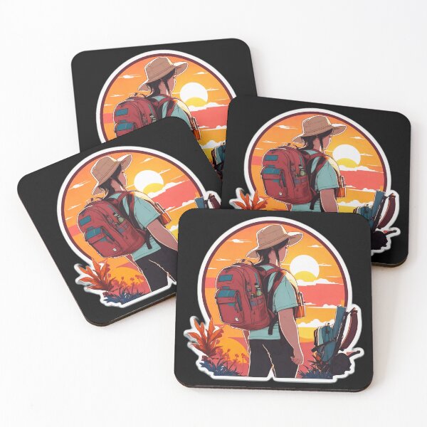 Item preview, Backpacker Woman Looking at Sunset Over Desert designed and sold by Ridiculam Toga.
