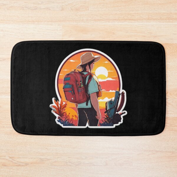 Item preview, Backpacker Woman Looking at Sunset Over Desert designed and sold by Ridiculam Toga.
