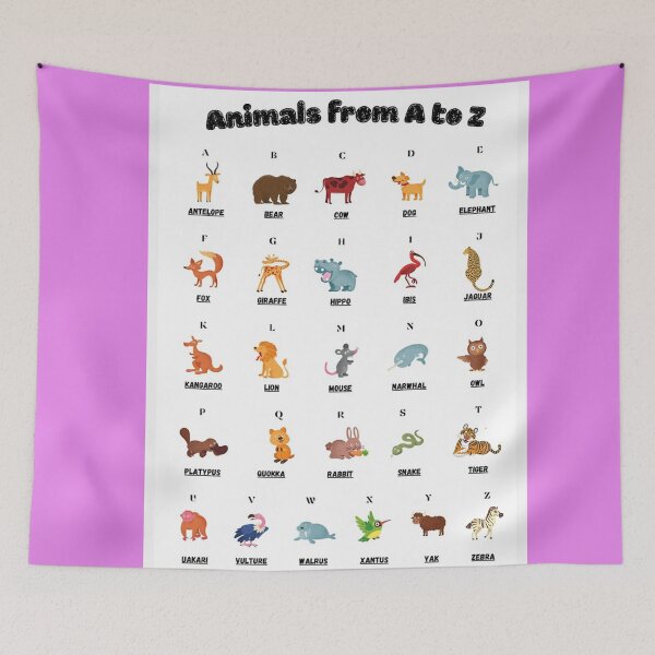 Item preview, Animals alphabet for kids designed and sold by ArtAndDesignA.
