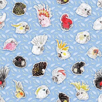 Artwork thumbnail, 21 Cockatoos (in light blue) by MaratusFunk