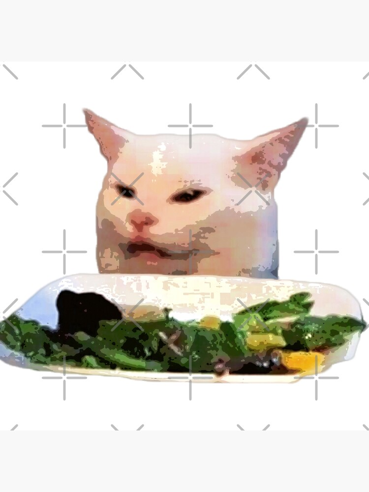 Salad Cat meme 3 Sticker, Smudge the Cat