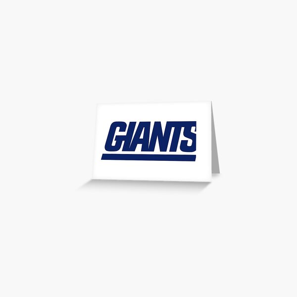 N Y Giants Logo - White on Blue Greeting Card