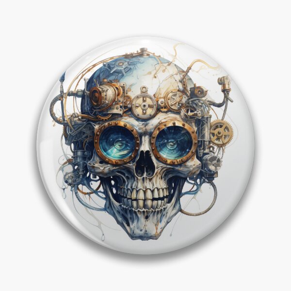 Item preview, Steampunk Skull with Clockwork Gears designed and sold by SchorlCraft.