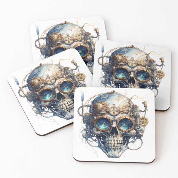 Item preview, Steampunk Skull with Clockwork Gears designed and sold by SchorlCraft.