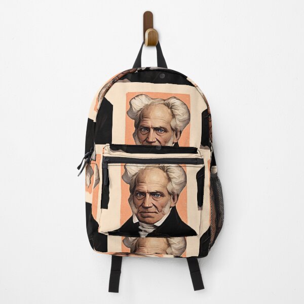 Item preview, German Philosopher Arthur Schopenhauer - orange - illustration  designed and sold by Litstoy.