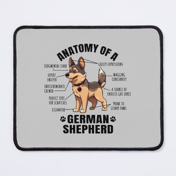Item preview, Anatomy of a German Shepherd Funny Clipart Design for German Shepherd Lover designed and sold by MysteriousJ.