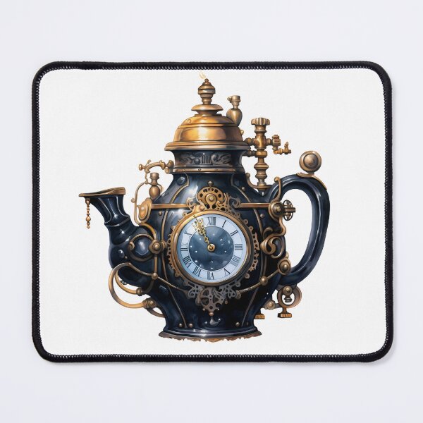 Item preview, Steampunk Teapot – Vintage Clockwork Illustration designed and sold by SchorlCraft.