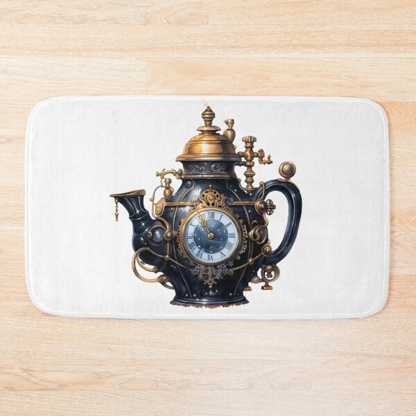 Item preview, Steampunk Teapot – Vintage Clockwork Illustration designed and sold by SchorlCraft.