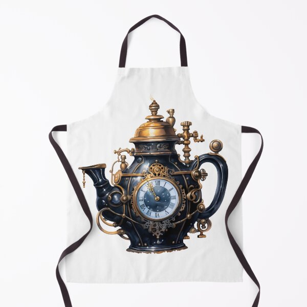 Item preview, Steampunk Teapot – Vintage Clockwork Illustration designed and sold by SchorlCraft.
