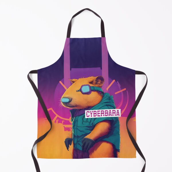 Item preview, Cyberbara. Capybara in the cyberpunk world. designed and sold by twisted-dot.