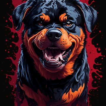 The Angry Rottweiler  Art Board Print for Sale by lifeoverwife