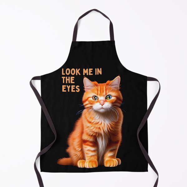 Aperçu de l'œuvre REGARDEZ-MOI DANS LES YEUX chat rouge créée et vendue par CuteCatsCoffee.