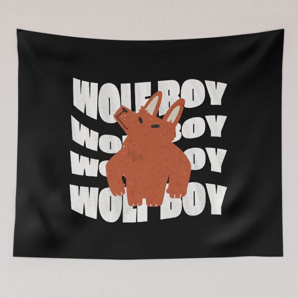Item preview, WOLF BOY cool vintage retro designed and sold by TNwandesignart.