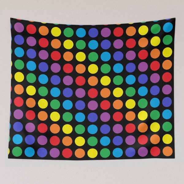 Item preview, Rainbow Polka Dots Black designed and sold by lornakay.