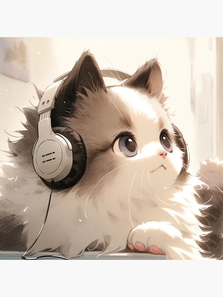 Music and cats earphone Poster