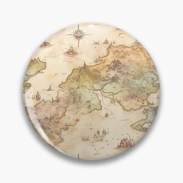 Item preview, Fantasy World Watercolor Map Pattern on Parchment designed and sold by SchorlCraft.