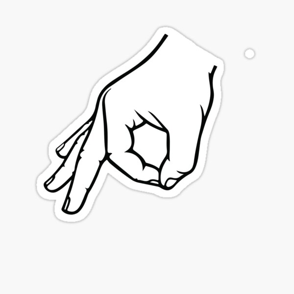 Ok Hand Sign Stickers Redbubble - ok emoji hands roblox