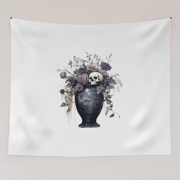 Item preview, Gothic Flower Vase with Skull designed and sold by SchorlCraft.