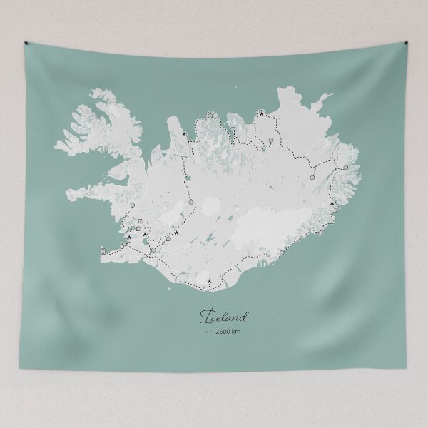 Item preview, Iceland roadtrip map designed and sold by YouSeeLucy.