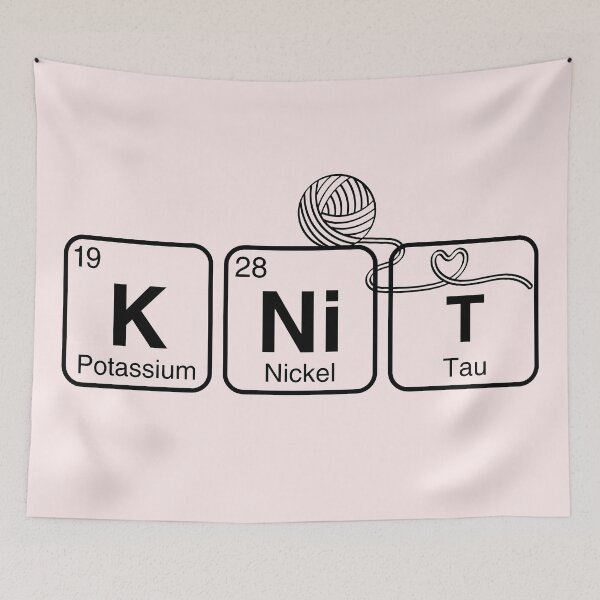 Item preview, Knitting Periodic Table - Knitter Life designed and sold by humnoo.