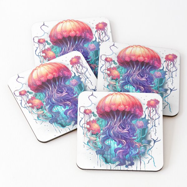 Item preview, Watercolor jellyfish designed and sold by Nickyayee.